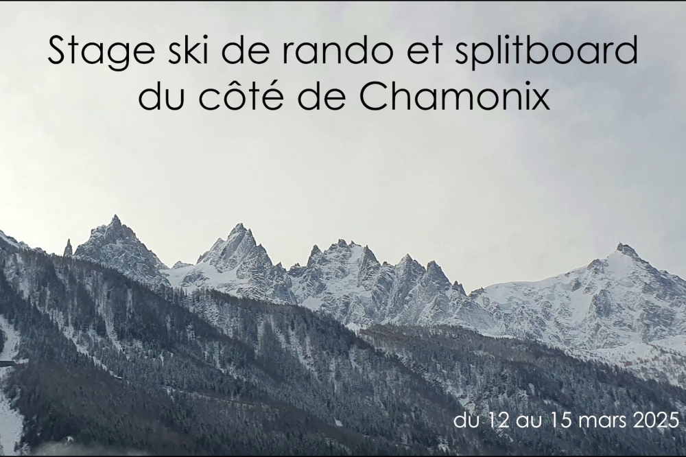 Vidéo stage ski de rando et splitboard du côté de Chamonix